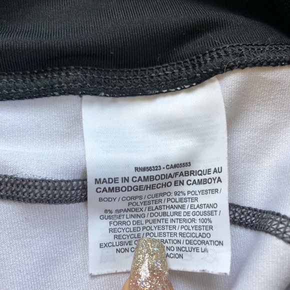 Nike XS leopard print leggings capris active black gray reflective Dri-fit women - Picture 8 of 9